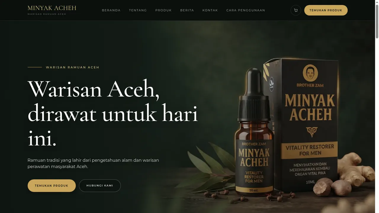 Screenshot minyakacheh.com